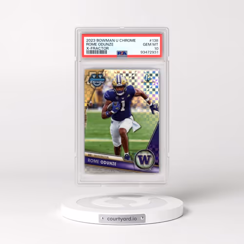 2023 Bowman University Chrome #138 Rome Odunze - X-Fractor (PSA 10 GEM MINT)