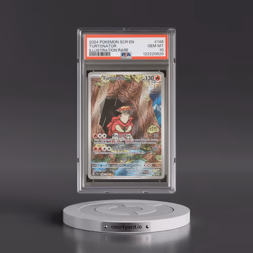 2024 Pokémon Scr EN-Stellar Crown #146 Turtonator - Illustration Rare (PSA 10 GEM MINT)