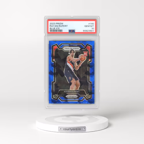 2023 Panini Prizm #140 Rayan Rupert - Blue Ice (PSA 10 GEM MINT)