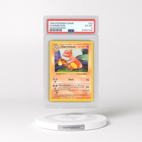 1999 Pokémon Game #24 Charmeleon - Shadowless (PSA 6 EX-MT)