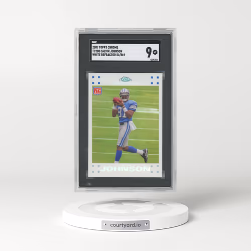 2007 Topps Chrome #TC200 Calvin Johnson - White Refractor (SGC 9 MINT)