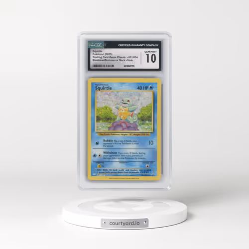 2023 Trading Card Game Classic - CLV, CLC, CLB #001/034 Squirtle - Blastoise & Suicune ex Deck - CLB Holo (CGC 10 GEM MINT)