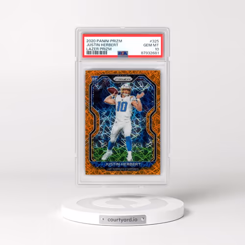 2020 Panini Prizm #325 Justin Herbert - Lazer Prizm (PSA 10 GEM MINT)