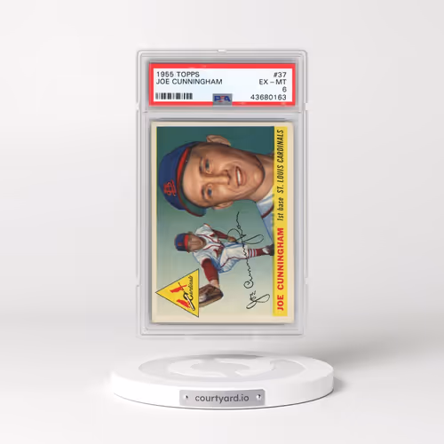 1955 Topps #37 Joe Cunningham (PSA 6 EX-MT)