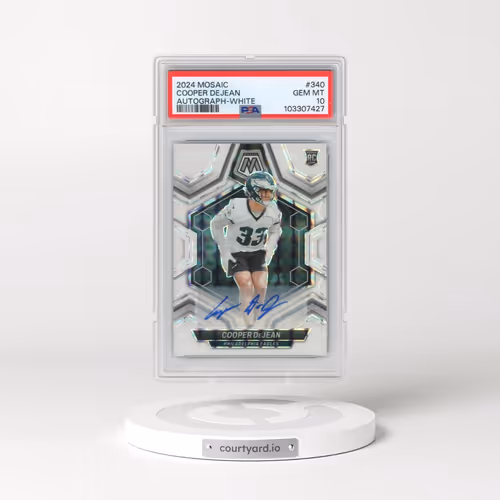 2024 Panini Mosaic #340 Cooper Dejean - Autograph-White (PSA 10 GEM MINT)