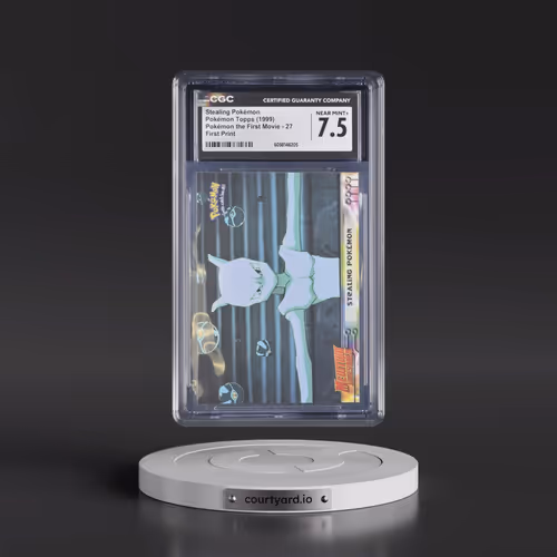 1999 Pokémon the First Movie #27 Stealing Pokémon - First Print (Blue Topps Logo) (CGC 7.5 NM+)