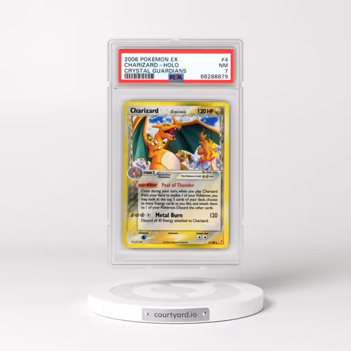2006 Pokémon EX Crystal Guardians #4 Charizard - Holo (PSA 7 NM)