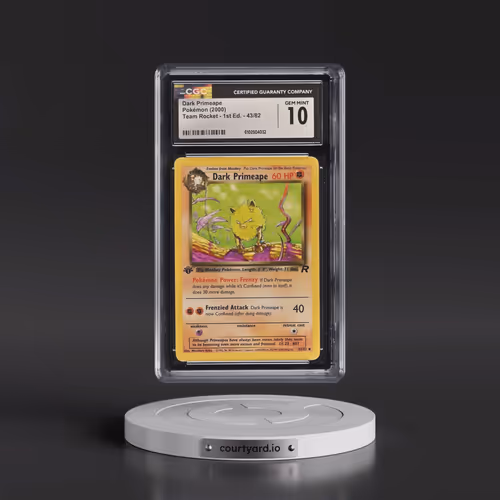 2000 Team Rocket #43/82 Dark Primeape - 1st Edition 1st Edition (CGC 10 GEM MINT)