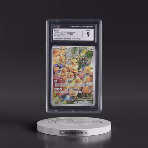 2024 Crimson Haze #078/066 Eevee - Art Rare Holo (CGC 9 MINT)