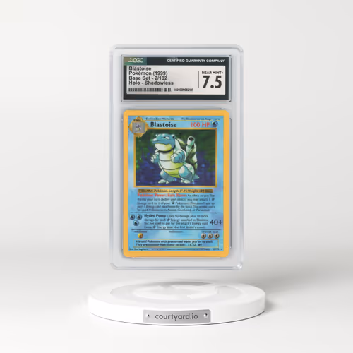 1999 Base Set #2/102 Blastoise - Shadowless Shadowless Holo (CGC 7.5 NM+)