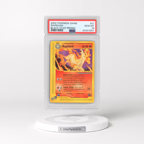 2002 Pokémon Game Promo #51 Rapidash - Black Star-Pokemon Center NY (PSA 10 GEM MINT)