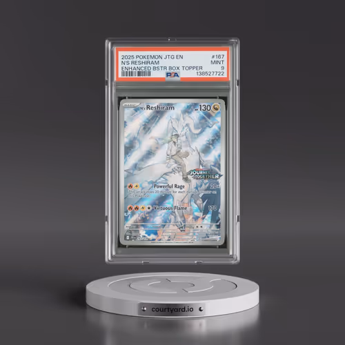 2025 Pokémon Jtg EN-Journey Together #167 N's Reshiram - Enhanced Booster Box Topper (PSA 9 MINT)
