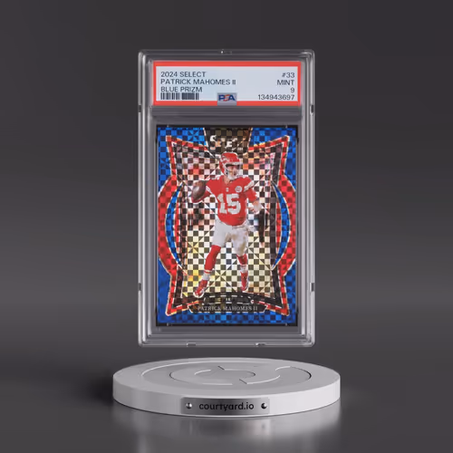 2024 Panini Select #33 Patrick Mahomes II - Blue Prizm (PSA 9 MINT)