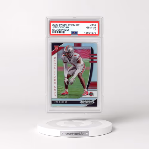 2020 Panini Prizm Draft Picks #152 Jeff Okudah - Silver Prizm (PSA 10 GEM MINT)