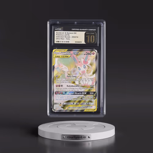 2019 Unbroken Bonds #205/214 Gardevoir & Sylveon GX - Ultra Rare Holo (CGC 10 PRISTINE)
