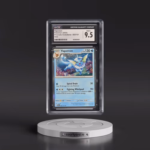 2025 Prismatic Evolutions - PRE EN #022/131 Vaporeon - Holo (CGC 9.5 MINT+)