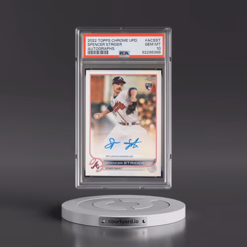 2022 Topps Chrome Update Autographs #ACSST Spencer Strider (PSA 10 GEM MINT)