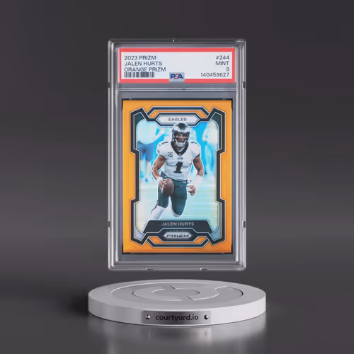 2023 Panini Prizm #244 Jalen Hurts - Orange Prizm (PSA 9 MINT)