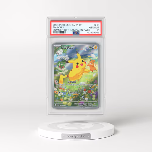 2024 Pokémon SV-P Promo #218 Pikachu - Summer of Pokeca Is Here! Promo Card Get Campaign Pack (PSA 10 GEM MINT)