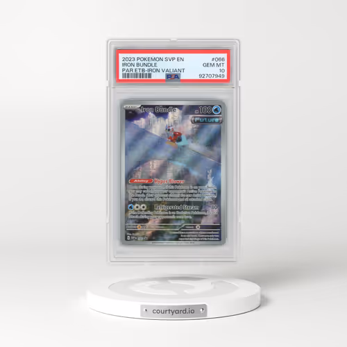 2023 Pokémon Svp EN-SV Black Star Promo #066 Iron Bundle - Paradox Rift Elite Trainer Box-Iron Valiant (PSA 10 GEM MINT)