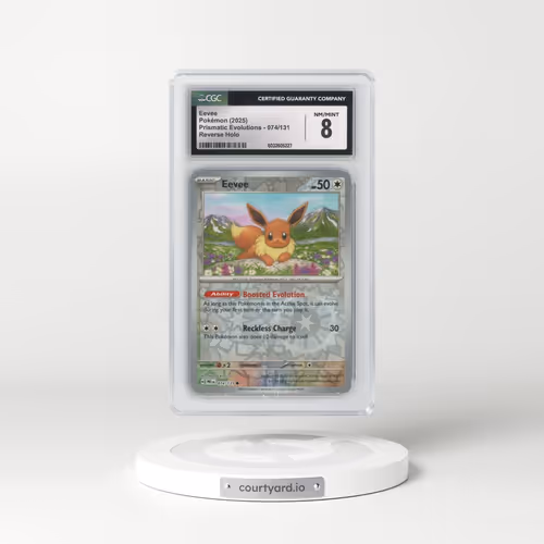 2025 Prismatic Evolutions - PRE EN #074/131 Eevee - Reverse Holo (CGC 8 NM-MT)