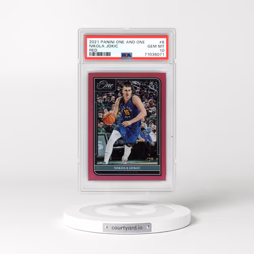 2021 Panini One and One #6 Nikola Jokic - Red (PSA 10 GEM MINT)