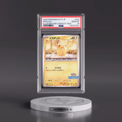 2025 Pokémon SV-P Promo #242 Pikachu - Illustration Contest 2024 (PSA 10 GEM MINT)