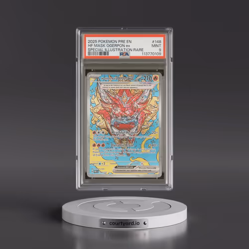 2025 Pokémon Pre EN-Prismatic Evolutions #148 Hearthflame Mask Ogerpon EX - Holo Special Illustratio