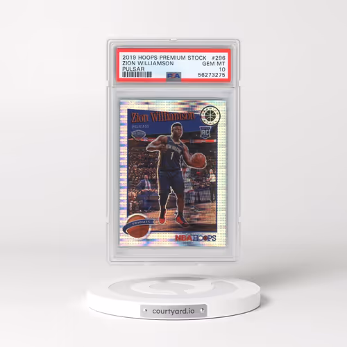 2019 Panini Hoops Premium Stock #296 Zion Williamson - Pulsar (PSA 10 GEM MINT)
