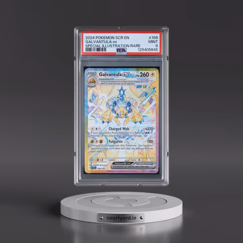 2024 Pokémon Scr EN-Stellar Crown #168 Galvantula EX - Holo Special Illustration Rare (PSA 9 MINT)