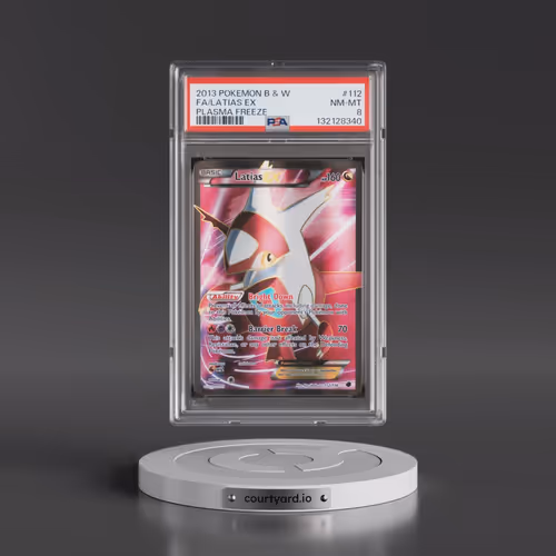 2013 Pokémon Black & White Plasma Freeze #112 Latias EX - Holo Full Art (PSA 8 NM-MT)