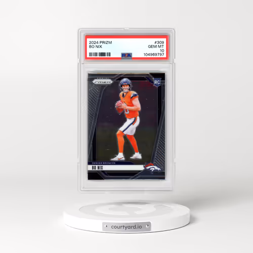 2024 Panini Prizm #309 Bo Nix (PSA 10 GEM MINT)