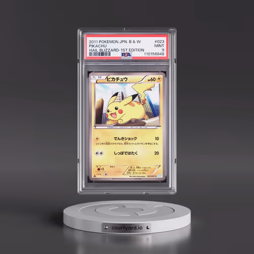 2011 Pokémon Black & White Hail Blizzard #023 Pikachu - 1st Edition (PSA 9 MINT)
