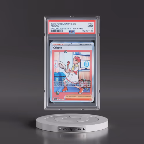 2025 Pokémon Pre EN-Prismatic Evolutions #171 Crispin - Special Illustration Rare (PSA 9 MINT)