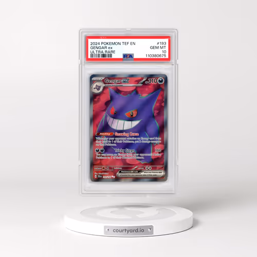 2024 Pokémon Tef EN-Temporal Forces #193 Gengar EX - Holo Ultra Rare (PSA 10 GEM MINT)