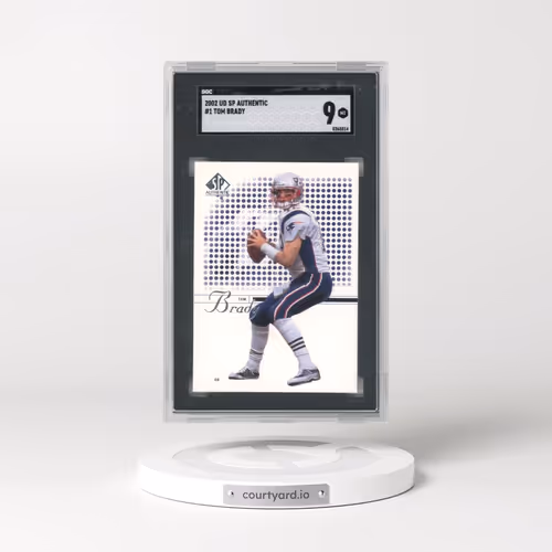 2002 Upper Deck SP Authentic #1 Tom Brady (SGC 9 MINT)