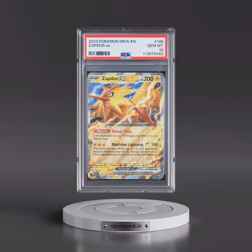 2023 Pokémon Mew EN-151 #145 Zapdos EX - Holo (PSA 10 GEM MINT)
