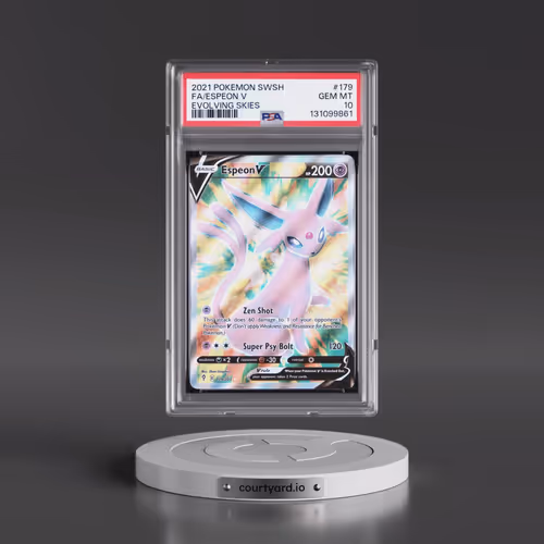 2021 Pokémon Sword & Shield Evolving Skies #179 Espeon V - Holo Full Art (PSA 10 GEM MINT)