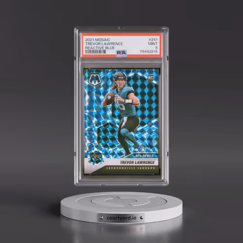 2021 Panini Mosaic #241 Trevor Lawrence - Reactive Blue (PSA 9 MINT)