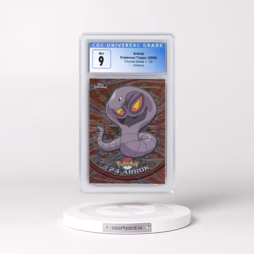 2000 Chrome Series 1 #24 Arbok - Chrome (Topps Chrome Stamp on Front of Card) (CGC 9 MINT)
