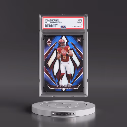 2024 Panini Phoenix #198 Jayden Daniels - Purple Fade (PSA 9 MINT)