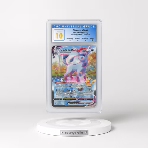 2021 Evolving Skies #209/203 Glaceon VMAX - Holo Secret (CGC 10 PRISTINE)