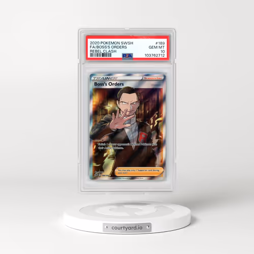 2020 Pokémon Sword & Shield Rebel Clash #189 Boss's Orders - Full Art (PSA 10 GEM MINT)