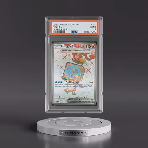 2023 Pokémon Obf EN-Obsidian Flames #210 Eiscue EX - Holo Ultra Rare (PSA 9 MINT)