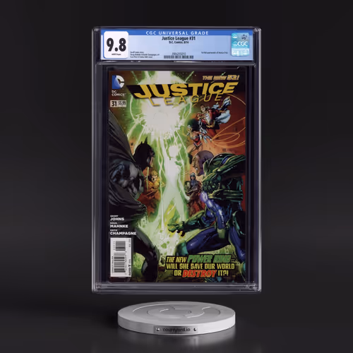 Justice League #31 CGC 9.8 White Pages (DC Comics, 8/14) - Universal