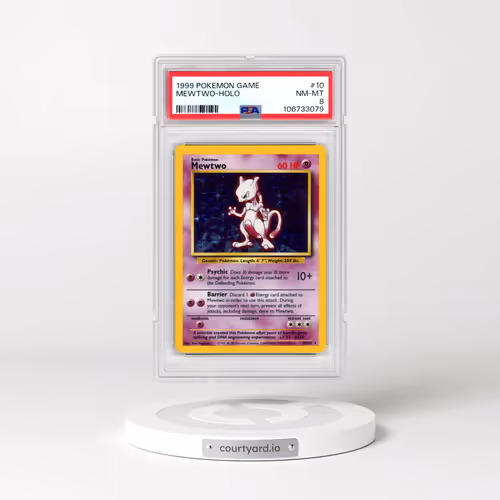 1999 Pokémon Game #10 Mewtwo - Holo (PSA 8 NM-MT)