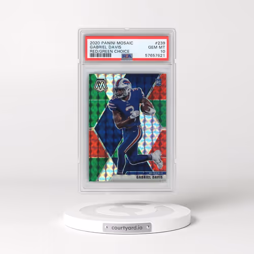 2020 Panini Mosaic #239 Gabriel Davis - Red/Green Choice (PSA 10 GEM MINT)