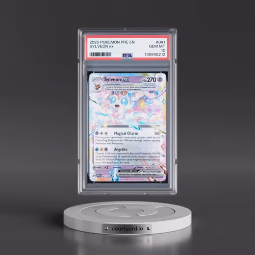 2025 Pokémon Pre EN-Prismatic Evolutions #041 Sylveon EX - Holo (PSA 10 GEM MINT)