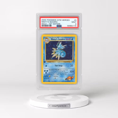 2000 Pokémon Gym Heroes #9 Misty's Seadra - 1st Edition Holo (PSA 9 MINT)