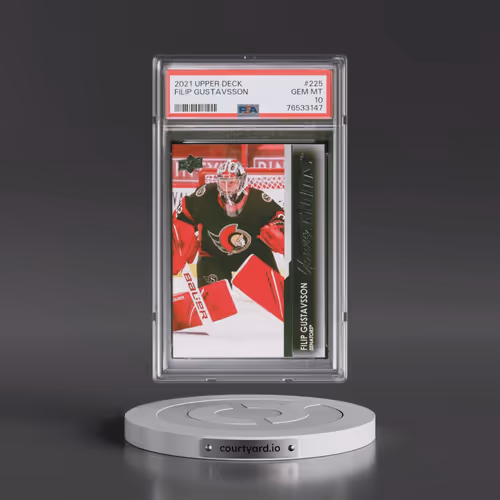 2021-2022 Upper Deck #225 Filip Gustavsson (PSA 10 GEM MINT)